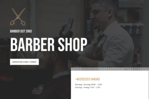 Friseur Barber Shop Demo Webseite avocadoblau